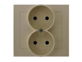KIER Gniazdo podwójne beżowy GP-2W/01 OSPEL