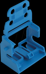 221-519/000-006 Mounting carrier with strain relief, 10-conductor, blue