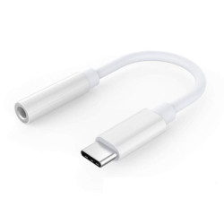 ADAPTER PRZEJŚCIÓWKA WTYK USB-C NA GNIAZDO JACK 3,5 AUDIO BIAŁY (ZLUSB-USBC2AUDIO-WH)