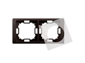 SIMON BASIC NEOS Ramka 2 podwójna uniwersalna z kompletem uszczelek IP44 czekoladowa matowa metalizowana BMRC2B/47 KONTAKT SIMON