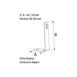 Uchwyt kątowy (zacisk przez zgięcie) R.8010 PAWBOL