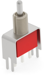 Toggle switch, metal, 1 pole, groping/latching, (On)-Off-(On), 5 A/120 VAC, 28 VDC, silver-plated, 2-1825137-6