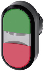 Siemens 3SU10013AB420AA0 3SU1001-3AB42-0AA0 Przycisk podwójny pierścień przedni z tworzywa sztucznego przycisk czarny, z