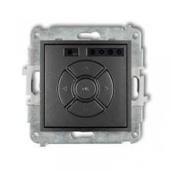 MINI Elektroniczny sterownik roletowy (sterowanie lokalne i pilotem sterowanie strefą i podstrefą) grafitowy 11MSR-4