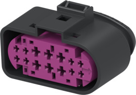 Socket, unequipped, 14 pole, straight, 2 rows, 1719105-1