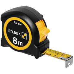 Stabila 19581 BM 100 Tape Measure 8m, Break-Proof Y-frame, Steel Tape