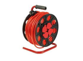Przedłużacz bębnowy 30m H05VV-F 3x2,5 4xGS IP44 /+ termik/ pomarańczowy PS-BT IP44