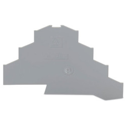 WAGO 281-365 1mm Quad Deck End &amp; Interm. Plate for Electric Motors Grey
