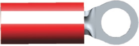 Zacisk oczkowy rozmiar przewodu 1.65mm² Ø , M3.5 izolowany Czerwony, biały TE Connectivity