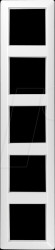 AS 585 BF WW Frame, 5-gang, AS series, alpine white