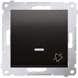 Przycisk odbijający "dzwonek" SIMON 54 antracyt 10AX z podświetleniem LED Kontakt Simon DD1L.01/48