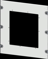 Aperture, rectangular, sheet steel, (W x H x D) 600 x 550 x 10 mm, light gray, 8PQ2055-6BA05