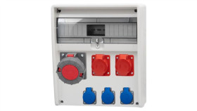 Rozdzielnica Ulisse 17M - Gniazda 16A 5P, 32A 5P, 63A 5P, 3X230v /17 Modułów/