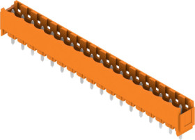 Pin header, 18 pole, pitch 5.08 mm, straight, orange, 2496260000