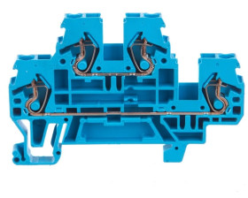 Złączka szynowa 2-piętrowa N / N 2,5mm2 niebieska 870-504 /50szt./
