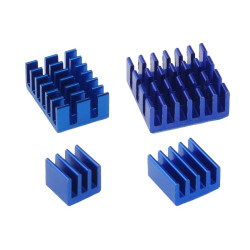 Zestaw aluminiowych radiatorów do Raspberry Pi 4B, niebieskie - 4 szt.