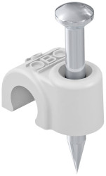 Haczyki z tworzywa sztucznego OBO Bettermann 2012 45 LGR 2228033, 12 mm (max), 100 szt.