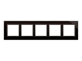 SIMON 54 Ramka 5 pięciokrotna Nature-Szkło ZASTYGŁA LAWA IP20/IP44* (*IP44-należy zastosować zestaw uszczelek DUN5) DRN5/73 KONT