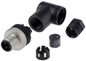 Złącze wielostykowe przemysłowe 4-pinowe M12 Montaż na kablu Wtyczka Telemecanique Sensors