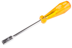 Wkrętak do nasadek, dł. ostrza: 225 mm, mat. łopatki: Stal stopowa, mat. uchwytu: Plastik, końcówka: Sześciokątna,