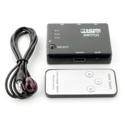Przełącznik - switch HDMI z pilotem - Esperanza EB267