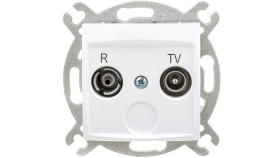 Carla Gniazdo Antenowe R-Tv Końcowe Białe 1752-10