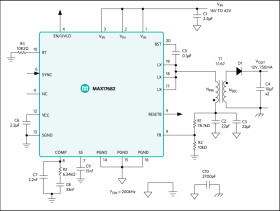 4.5V to 42V Input, Ultra-Small, High-Efficiency, Iso-Buck DC-DC Converter