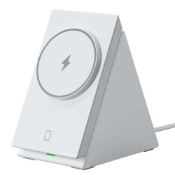 Stacja ładująca indukcyjna 3w1 Ładowarka CHAOTECH T600 15W Biała