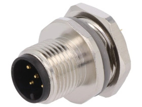 Złącze okrągłe M12 męskie proste do lutowania 5pin 60V T4132012051-000