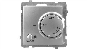 As Regulator Temperatury /Czujnik Podłogowy/ Srebro Rtp-1G/M/18