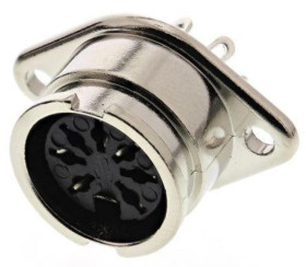 Gniazdo Din 7 -pinowe Żeński Montaż w obudowie 100 V AC