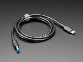 Adafruit USB Type C 3.1 PD to 5.5mm Barrel Jack Cable - 5V 5A Output