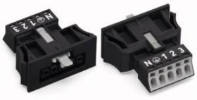 Gniazdo 5-torowe Snap-In czarne WINSTA MINI 890-705 /50szt./