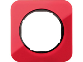 BERKER R.1 Ramka 1 pojedyncza akryl czerwony przezroczysty/czarny 10112344 HAGER