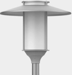 Oprawa ELBA LED 3500K malowana RAL9006 z daszkiem anodowanym inox 2131050/3/C45/10kV