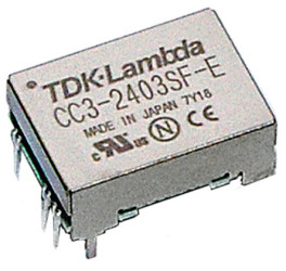 Przetwornica DC-DC, 3W, Uwe 9 → 18 V DC, Uwy ±12V dc, Iwy 125mA, TDK-Lambda