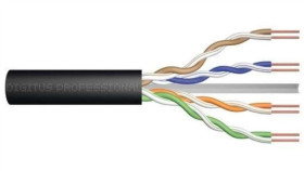 Kabel Teleinformatyczny U/Utp Kat.6 Pe Zewnętrzny Suchy Czarny Fca...