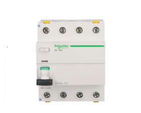 Wyłącznik różnicowoprądowy 4P 25A 0,3A typ AC iID A9Z14425
