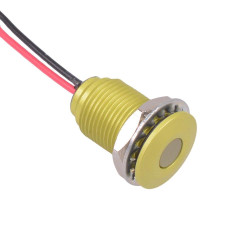Q10F5AYXXHY02E Hyper Bright Yellow 10mm 2VDC LED Panel Indicator IP67 APEM