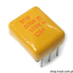 205K100CS4 PET CAP. 2UF 100V LOW ESR THT ITWPANCON