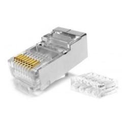 Wtyk modularny RJ-45 8p8c kat.6 typ 2 ekranowany, dwu częściowy /opak = 100szt/