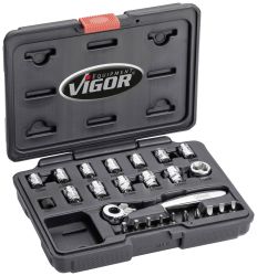 Zestaw kluczy nasadowych Vigor V5202 V5202 1/4" (6,3 mm)