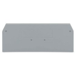 WAGO 279-308 2 x 62.5mm End and intermediate plate for 279-600 Series Grey