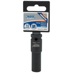 Draper Expert 06883 Expert 10mm 3/8&quot; Sq. Dr. Hi-Torq&#xAE; 6 Point Deep Impact Socket