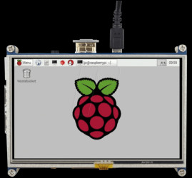 RB-LCD-5 Raspberry Pi shield - 5" LCD touchscreen display, 800 x 480 pixe