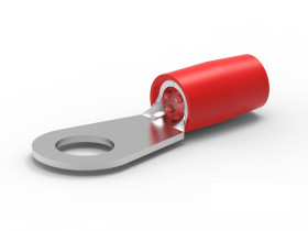 Zacisk oczkowy rozmiar przewodu 10.5mm² Ø , M8 izolowany Czerwony TE Connectivity