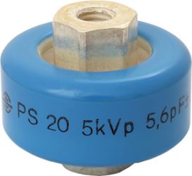 PS 55 - Class 1 Ceramic RF Power Plate Capacitors with Contoured Rim, Class 1 Ceramic