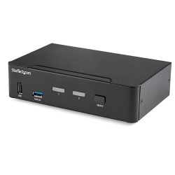 Przełącznik KVM 3.5 mm Stereo SV231DPU34K, 2-portowy USB 1 1, StarTech.com DisplayPort