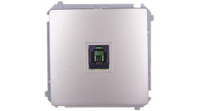 Simon Basic Gniazdo Telefoniczne Pojedyncze Rj11 Satyna Metalizowana Bmtu.01/29