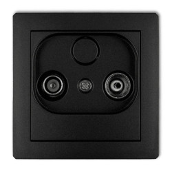 DECO Gniazdo RTV końcowe czarny mat 12DG2K